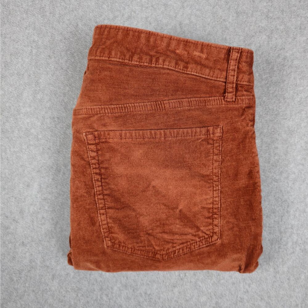 Old Navy Womens 14 High-Rise Kicker Boot-Cut Corduroy Pants Rust Color